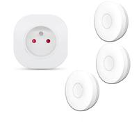 Prise murale commandée sans fil et sans pile - Qualité Pro - 3 télécommande radio auto alimentée + 1 prise EU 3000w