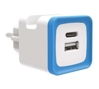 Prise Murale Double USB A & Type C - 3.4A - GEFOM - Charge Rapide avec Support Intégré - 24V