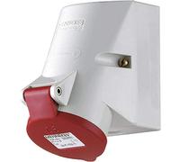 Mennekes Prise murale CEE à double contact TwinCONTACT 3331 – 16 A 5 pôles 400 V – rouge/blanc