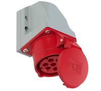 Prise murale femelle CEE 16 A 7 pôles PCE 117-6v 400 V rouge, gris 1 pc(s)