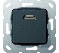 GIRA 566910. Buchsen-Typ: HDMI, Module Menge (max): 1 Modul(e). Produktfarbe: Schwarz (566910)