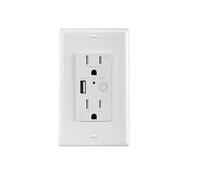 Prise Murale Intelligente Wi-Fi avec Multiprises, Adaptateur USB et Télécommande Via Application