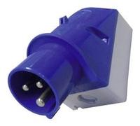 Mennekes Prise murale mâle CEE 332 – 16 A 3 pôles 230 V IP44 borne à vis position terre 6 h – Bleu