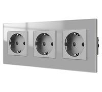 Prise murale, ports USB Type-C, interrupteur tactile, prise murale 3L, UE