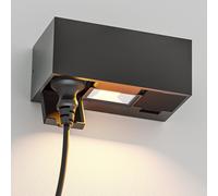 Prise murale WAST pour l'extérieur IP44 double anthracite incl. LED Downlight [EEK: E]