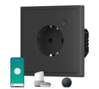 Prise murale WLAN, encastrée, 1 module, 86 mm, noire