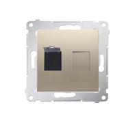 Kontakt-Simon D61.01/44 - Prise de courant en plastique, doré, IP20, 75 mm, 75 mm, 75 mm