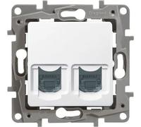 Prise ordinateur - Legrand - 664776 - Double - 2xRJ45 cat. 6 STP - Blanc