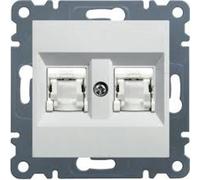 Prise ordinateur Lumina Dual RJ45 cat. 6 UTP blanc WL2160