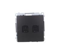 Prise ordinateur RJ45 cat 6 double Simon Basic BM62.01/49