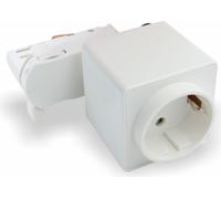 Prise pour rail électrique triphasé, compatible avec tous les rails triphasés courants 220-240V 6A IP20 | Blanc trafic RAL 9016