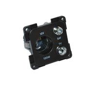 Prise Presto marron 12V Ø 21 mm + TV + Satellite CBE