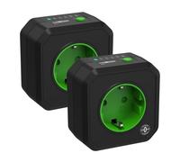 Prise programmable - ANSMANN - AES1 - 2 prises - 2500W - Compte à rebours - Noir