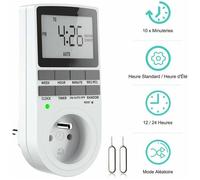 Prise Programmable Digitale - KCVV - Minuterie Numérique Hebdomadaire - 2900W - 1 Prise - Intérieur