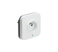 Prise protégée - 2P+T - 2xRJ45 - Parafoudre - Blanc/Gris