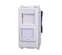 Prise réseau de données RJ45 UTP cat.5e compatible Vimar Plana couleur blanche 2355