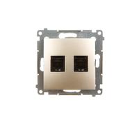 Prise réseau double 2xRJ45 cat.6 Simon 54 D62.01/44