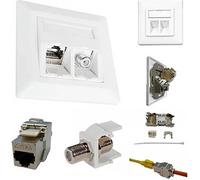 Prise réseau - KATHREIN - ESN 300 - Encastrable - Blanc pur (RAL 9010) - CAT 6a