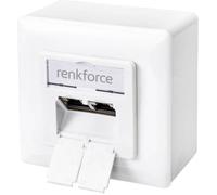 Prise réseau Renkforce montage apparent (en saillie) CAT 6 2 ports blanc pur