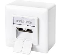 Prise réseau Renkforce montage apparent (en saillie) CAT 6 2 ports blanc pur