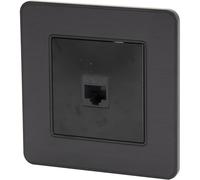 Zenitech - Prise réseau RJ45 complète - catégorie 6 - métal Noir brossé - Kouro Noir G