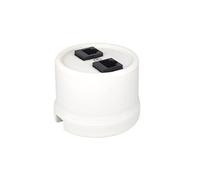 Prise RJ11-RJ45 de surface en porcelaine blanche