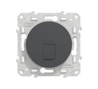 Prise RJ45 1 poste Odace Anthracite Schneider