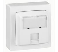 Legrand 086047 Prise RJ45 Catégorie6 FTP Appareillage Saillie Complet, Blanc