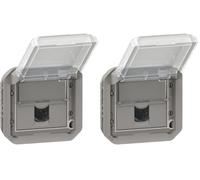 prise rj45 - catégorie 6 - ftp - gris - composable - legrand plexo 069569l (Lot de 2)