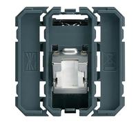 prise rj45 - catégorie 6a - stp - 2 modules - inclinée à 45 degrès - hager gallery wxf233