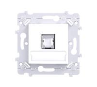 Prise RJ45 catégorie 6a STP grade 3 TV Essensya blanche - HAGER WE228