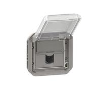 Legrand Prise RJ45 Plexo 069559L – Composable Catégorie 6a STP – Gris