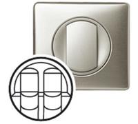 Legrand 068552 Enjoliveur Céliane pour Prise Double RJ45, Finition Titane, Lot de 10