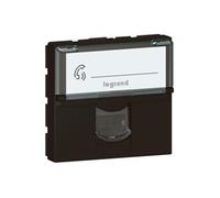 Prise RJ45 Mosaic - Cat.6 FTP - 2 modules - Noir mat