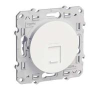 Schneider Electric - Prise RJ45 Odace S520475 - Cat.6 UTP grade 1 (téléphone + informatique) Blanc
