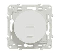 Prise RJ45 ODACE blanc téléphone et ou informatique cat.5