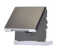 Jung simple Insert Prise avec cache rabattable acier inoxydable ES1520KIKL 1 pc(s)