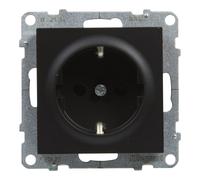 Prise SCHUKO 2P+Z noire 16A 250V bornes SUNO 721420