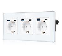 Prise Schuko CNBINGO Triple avec 6 Ports USB - Charge Rapide 20W, Sécurité Enfant