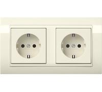 Prise Schuko Double Gira Avec Cadre Type 10 Standard 55 - 4921021