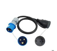 Prise Schuko femelle 230V 16A vers Prise CEE mâle Câble 3G2.5 30cm pour Camping-car Caravane Roulotte de Chantier Remorque Vendeuse