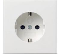 Prise SCHUKO Gira avec eBS, Gira 0453112 blanc pur, 1 pièce.