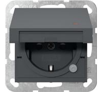 Prise SCHUKO Gira KD Contrôle + SP Système 55 Anthracite 455228