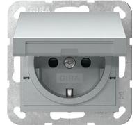Prise SCHUKO Gira KD + SP SRK Système 55 F Aluminium 475426