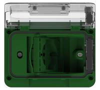 Prise Schuko IP55, ensemble complet, couleur vert forêt, pour boîtier encastré type 503