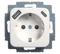 Prise SCHUKO/USB Busch-Jaeger, USB C, Reflex SI, blanc alpin, 1 pièce.