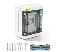 Prise Schuko VETOLAKA avec dispositif différentiel résiduel (DDR), boîte d'encastrement, DDR, prise extérieure étanche, coffret de distribution mural étanche IP65 complet - Prise 16 A 230 V et DDR 16