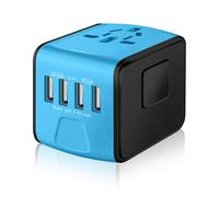 Prise secteur universelle, adaptateur de voyage universel pour circuit intégré de charge intelligent, convertisseur sûr et portable avec charge