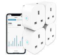 Prise secteur WLAN, lot de 4, avec moniteur d'énergie etvocale