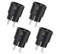 Prise secteur WLAN Mini, lot de 4, avec mesure de la consommation électrique, pour la maison connectée, fréquence 2,4 GHz